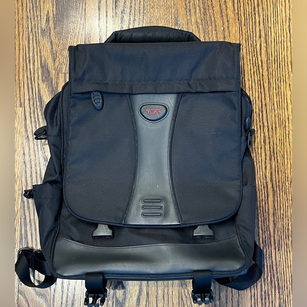 Lightly used Tumi laptop backpack briefcase.